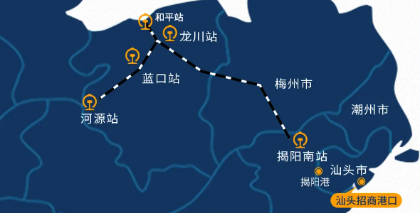 汕頭到揭陽到河源海運(yùn)集裝箱海鐵聯(lián)運(yùn)正式運(yùn)行